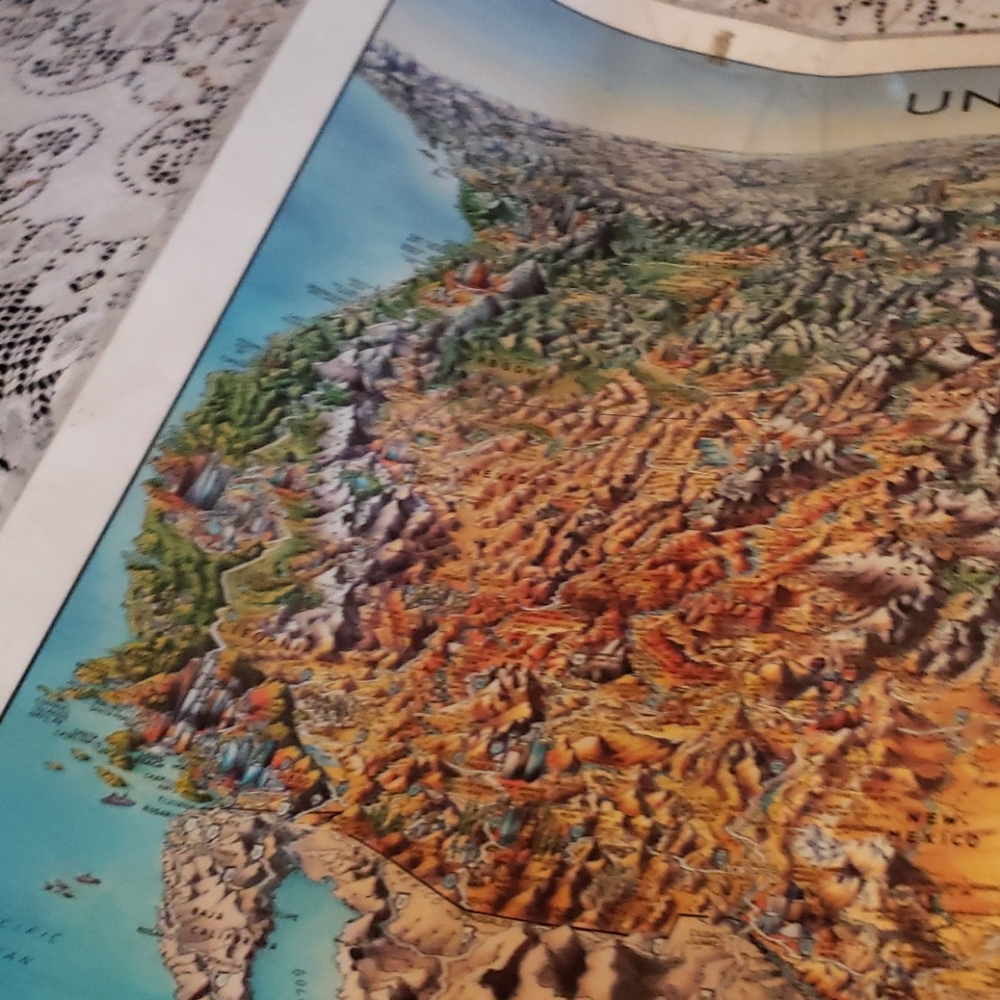 Laminated Map of the United State. - Picture 4 of 9
